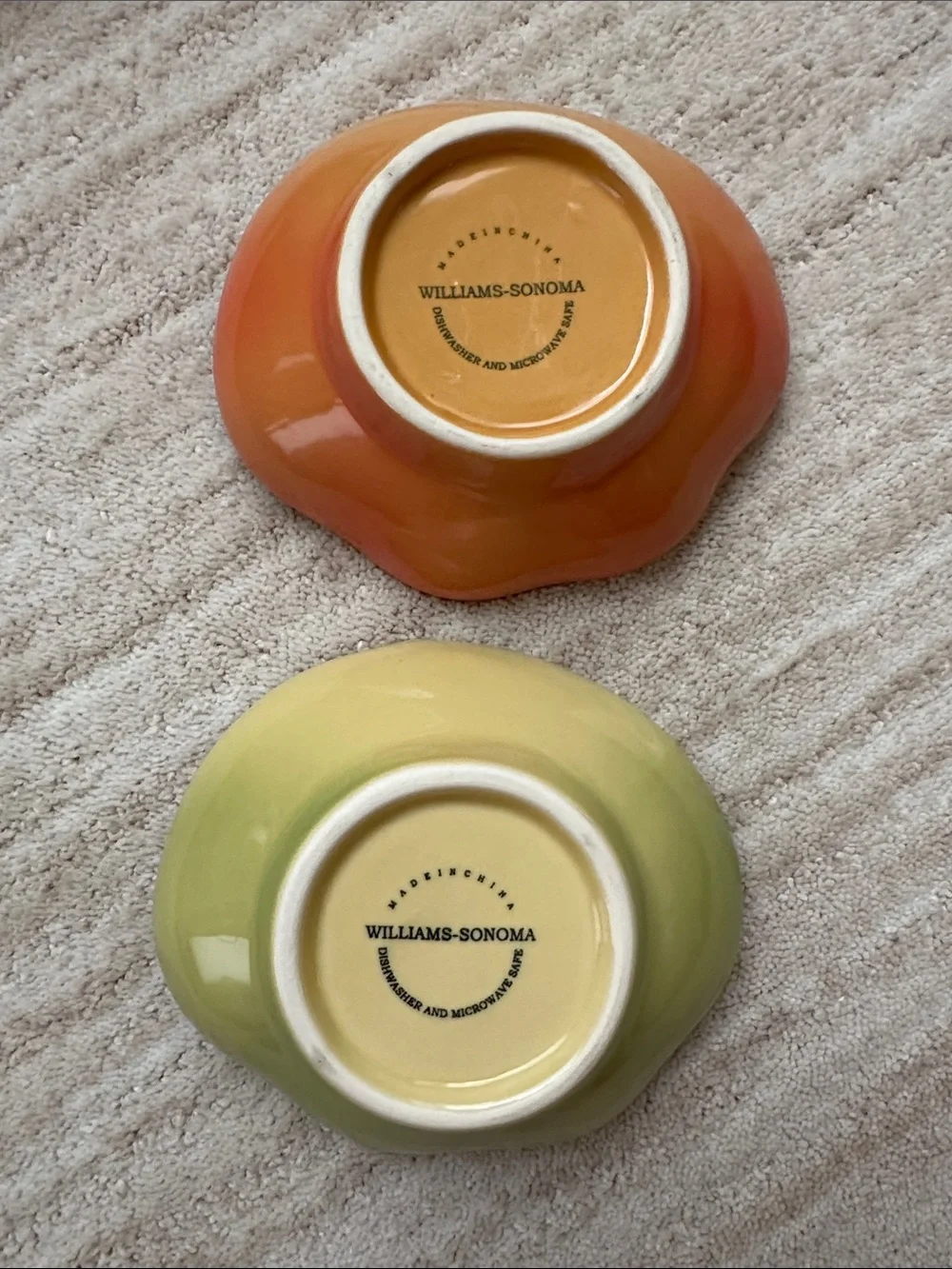 Set of 4 Williams-Sonoma Vintage Heirloom Tomato Appetizer/Dipping Bowls